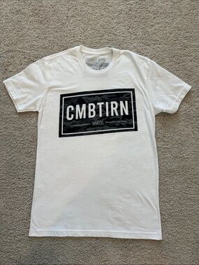 White Graphic Tee - CMBTIRN Logo